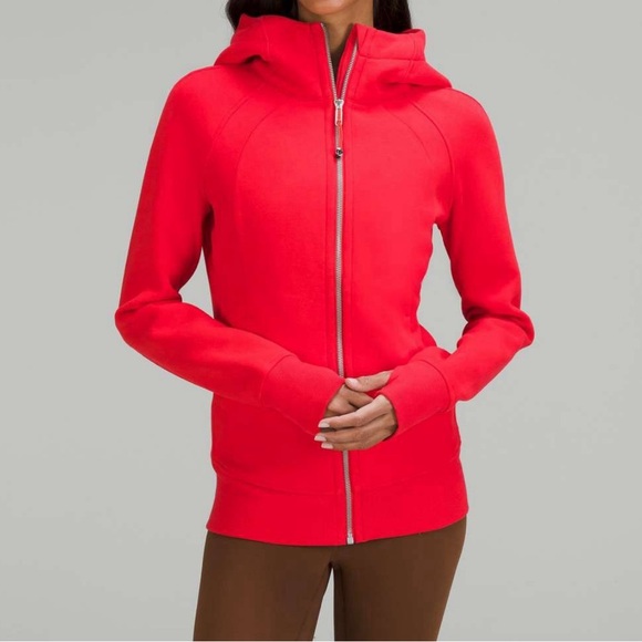 lululemon athletica Jackets & Blazers - Lululemon Scuba Full Zip Carnation Red